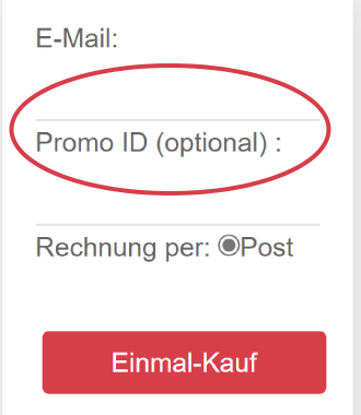 Promocode einlösen Erklärbild